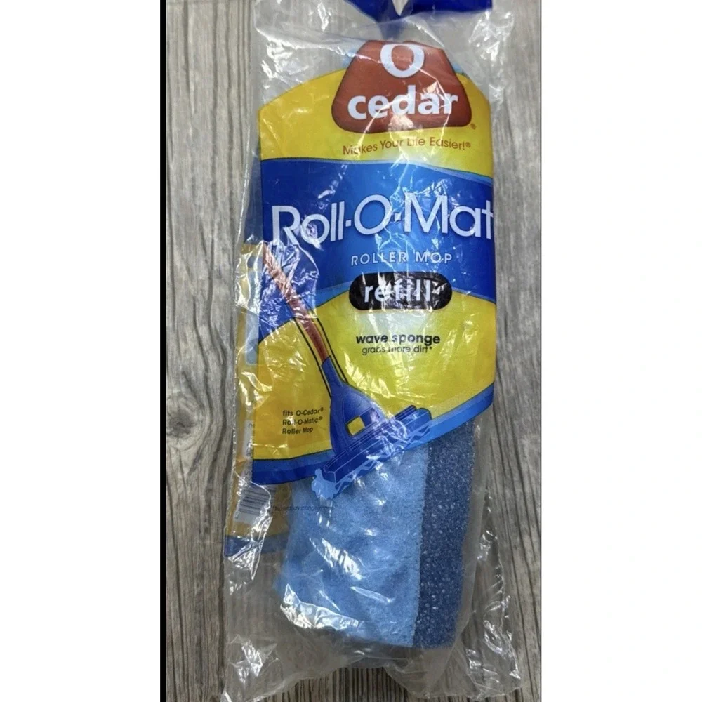 O-Cedar Roll O Matic Roller Mop Refill Wave Sponge 8.5